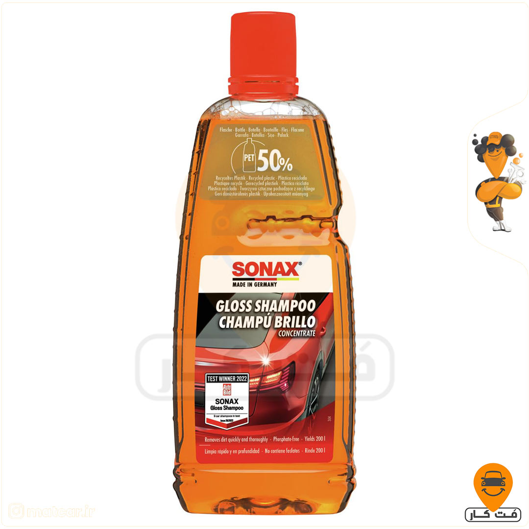 شامپو براق کننده غلیظ 1 لیتری سوناکس Sonax Gloss Shampoo Concentrate