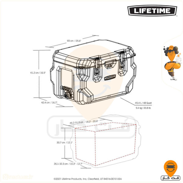 کول باکس مسافرتی 45 لیتر Lifetime