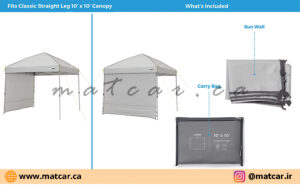 سایبان و آفتابگیر مسافرتی CORE مدل 10ft x 10ft Sun Wall Accessory