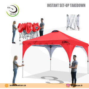 سایبان کمپینگ اتوماتیک CORE قرمز مدل INSTANT CANOPY 10'FT X 10'FT