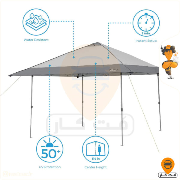 سایه‌ بان کمپینگ اتوماتیک CORE مدل INSTANT CANOPY 13FT X 13FT
