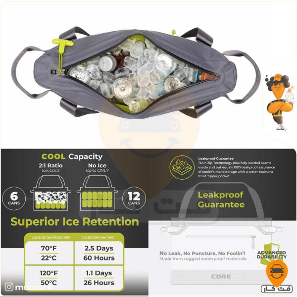 کیف خنک نگهدارنده CORE مدل 10 لیتری Soft Cooler Tote