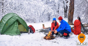 کمپینگ در هوای سرد و بارانی