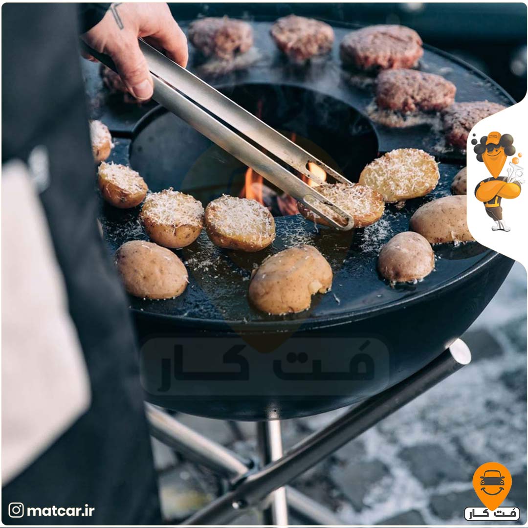 آتشدان کمپینگ ساج وک SAJWOK با 2 مدل پایه فایرپیت و جام آتش