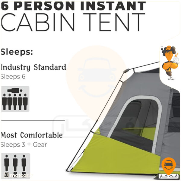 چادر کمپینگ 6 نفره کُر 6 Person Instant Cabin Tent