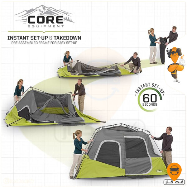 چادر کمپینگ 6 نفره کُر 6 Person Instant Cabin Tent